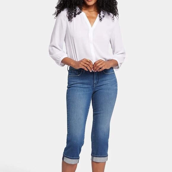 NYDJ Blue Cropped capris Jeans with Stretch sz 4 - Picture 13 of 13